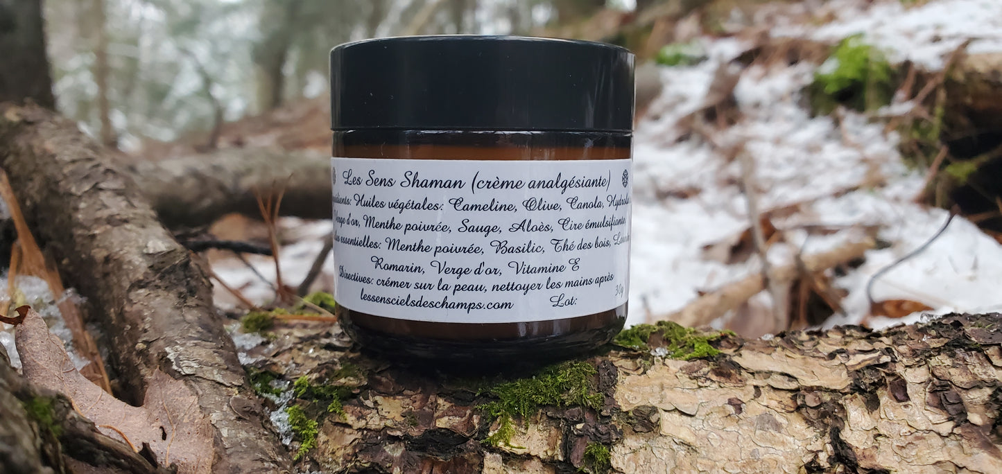 Les Sens Shaman - Crème concentrée naturelle pour apaiser les articulations et les muscles Les sens ciels des champs