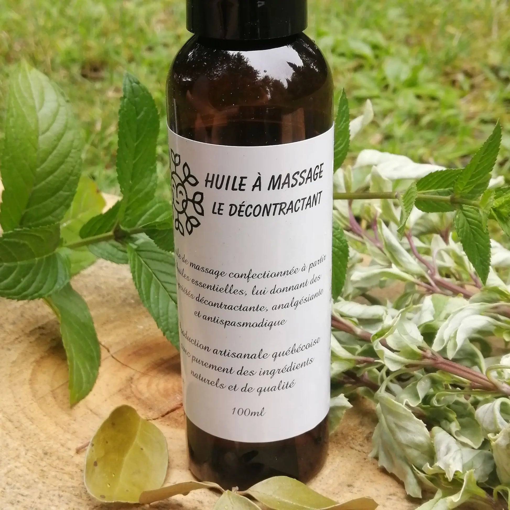 Le Décontractant - Huile à massage naturelle pour les douleurs musculaires et articulaires Les sens ciels des champs